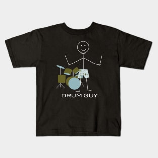 Funny Mens Drum Guy Kids T-Shirt